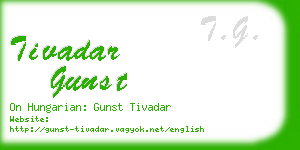 tivadar gunst business card